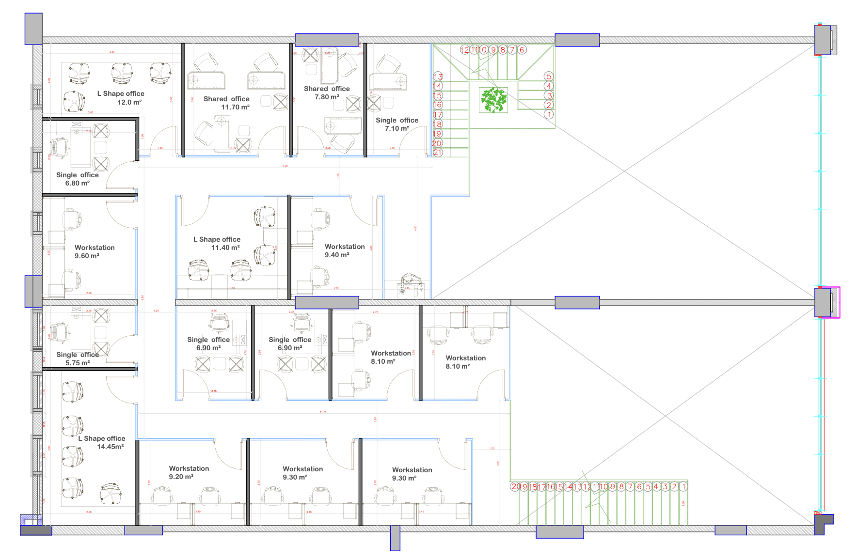 Founders Zone Upper Floor Plan